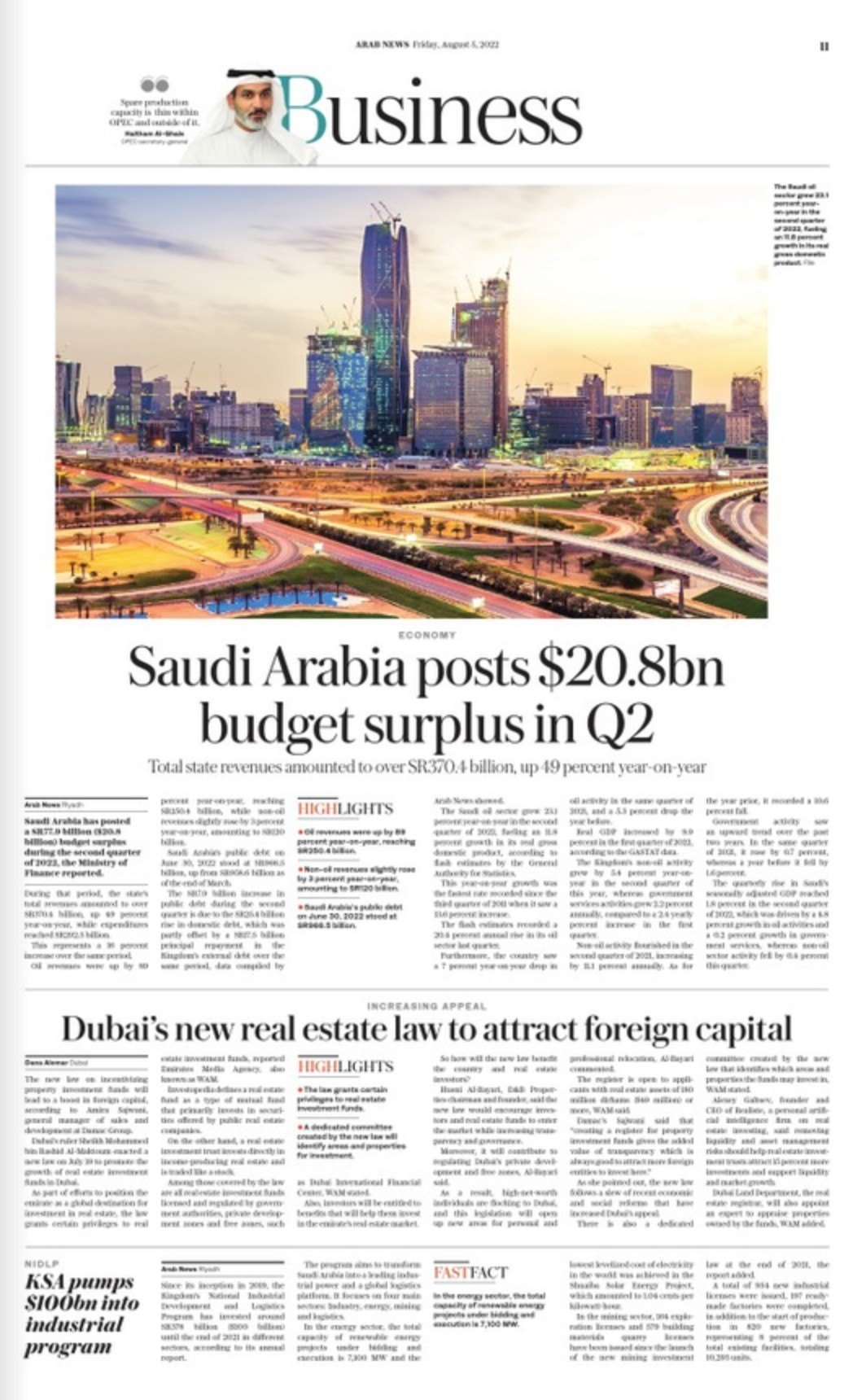 Arab News print edition