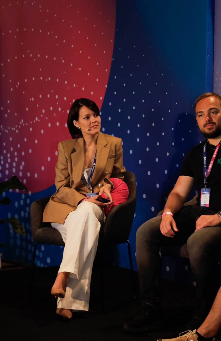 Alisa Zhur speaking at a conference